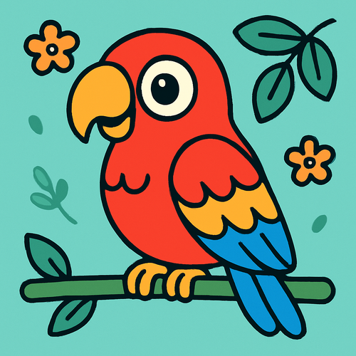 Jungle Parrot Paradise - DIY Painting By Numbers Kit