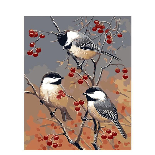 Birds On a Branch - DIY Painting By Numbers Kit