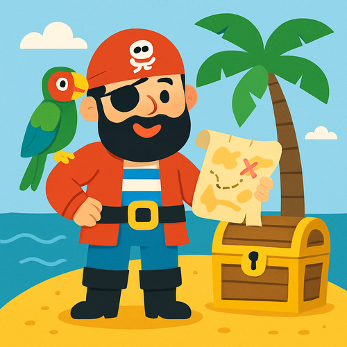 Pirate Treasure Voyage - DIY Painting By Numbers Kit