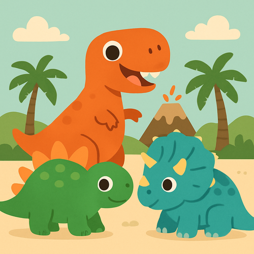 Dinosaur Park Adventure - DIY Painting By Numbers Kit