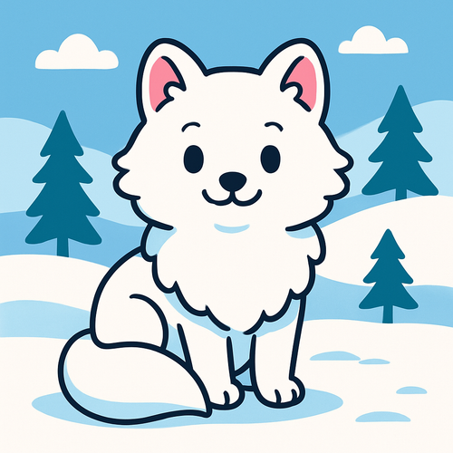 Friendly Arctic Fox - DIY Painting By Numbers Kit