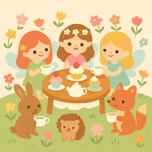 Magical Garden Tea Party - DIY Painting By Numbers Kit