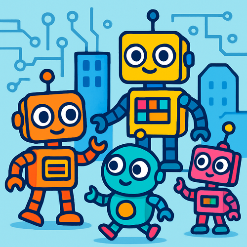 Robot Friends Expedition - DIY Painting By Numbers Kit