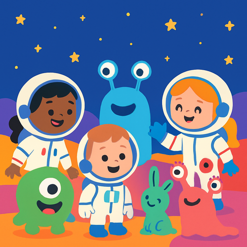 Planet Explorer Pals - DIY Painting By Numbers Kit