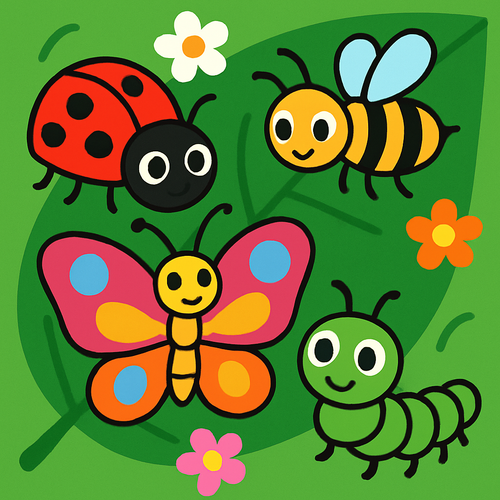 Happy Insect Parade - DIY Painting By Numbers Kit