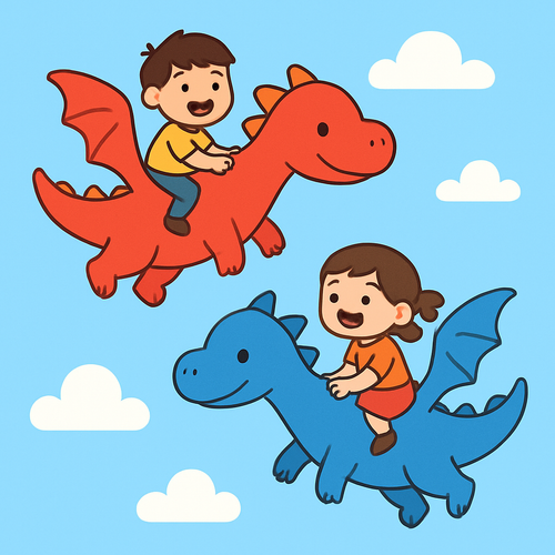 Daring Dragon Riders - DIY Painting By Numbers Kit