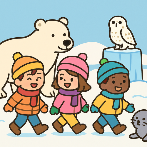 Friendly Arctic Explorers - DIY Painting By Numbers Kit