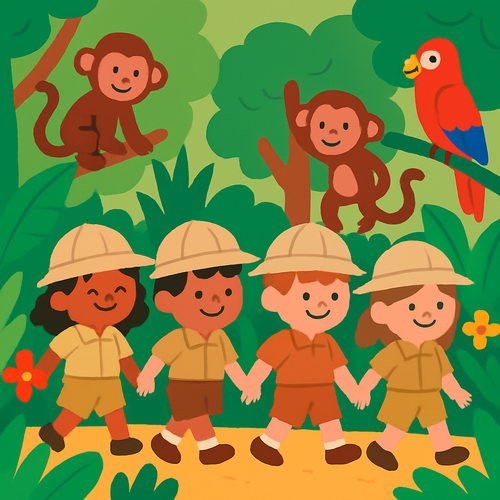 Daring Jungle Explorers - DIY Painting By Numbers Kit