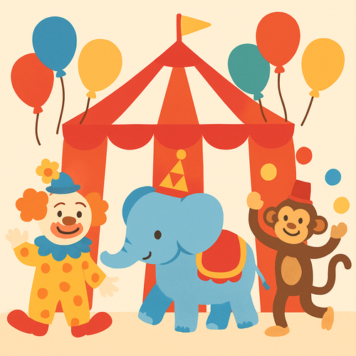 Colorful Circus Parade - DIY Painting By Numbers Kit