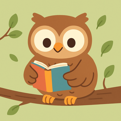 Cute Owl Reading a Book - DIY Painting By Numbers Kit