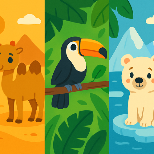 Amazing Animal Habitats - DIY Painting By Numbers Kit