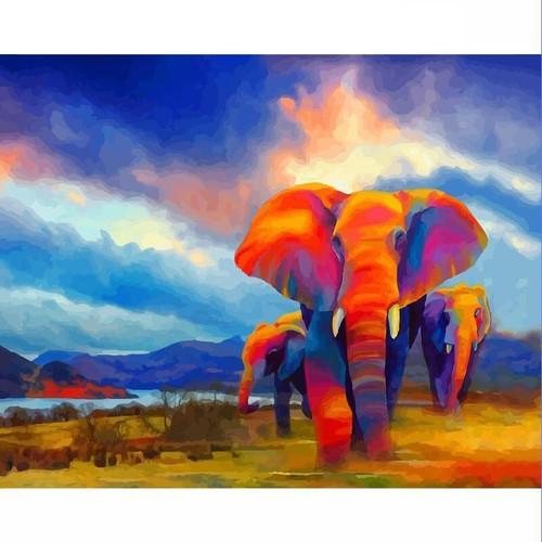 Elephants of Africa - DIY Painting By Numbers Kits