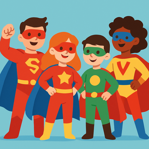 Superhero Team - DIY Painting By Numbers Kit