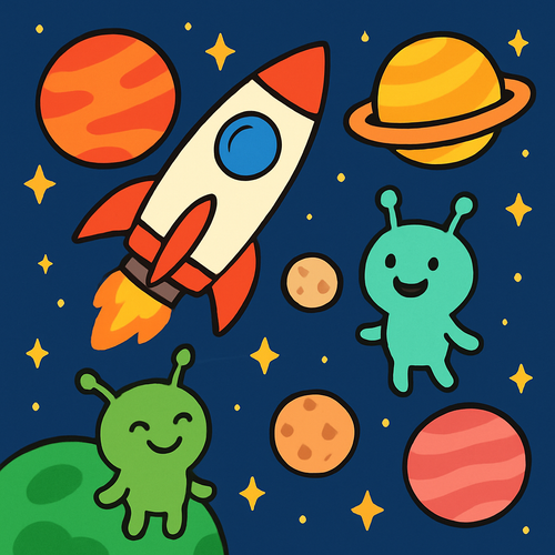 Space Adventure Exploration - DIY Painting By Numbers Kit