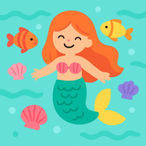 Underwater Mermaid Lagoon - DIY Painting By Numbers Kit