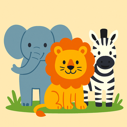 Wild Safari Animal Parade - DIY Painting By Numbers Kit