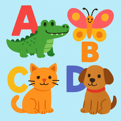Alphabet Animal Friends - DIY Painting By Numbers Kit