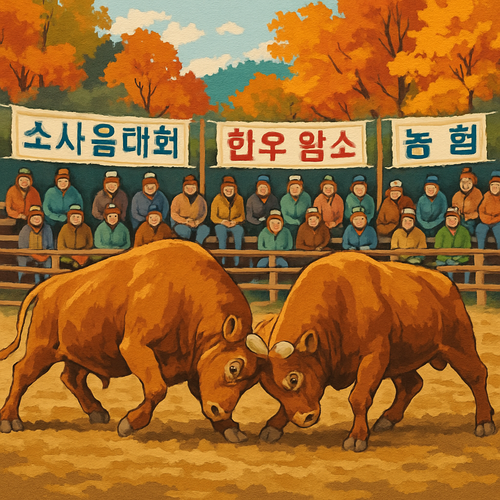 Cheongdo Bullfighting Festival - DIY Painting By Numbers Kit