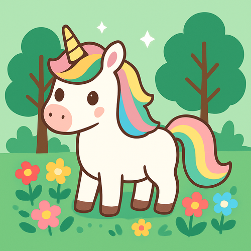 Friendly Forest Unicorn - DIY Painting By Numbers Kit