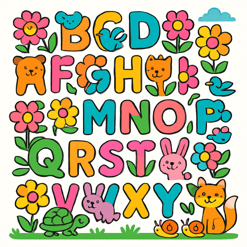 Magical Alphabet Garden - DIY Painting By Numbers Kit