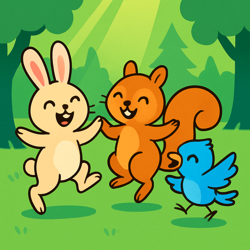 Dancing Forest Critters - DIY Painting By Numbers Kit