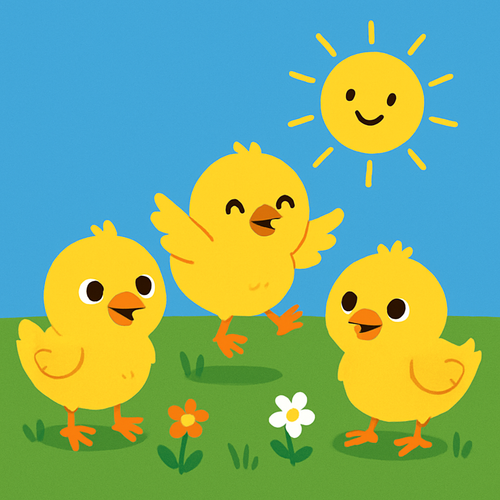 Cheerful Chicks - DIY Painting By Numbers Kit
