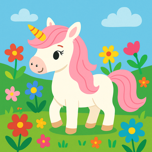 Fantasy Unicorn Meadow - DIY Painting By Numbers Kit