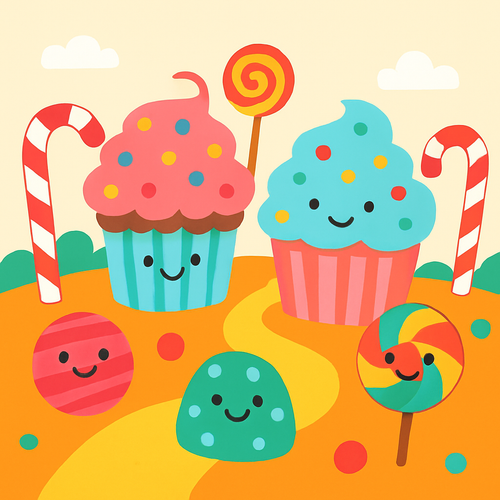 Candyland Delight - DIY Painting By Numbers Kit