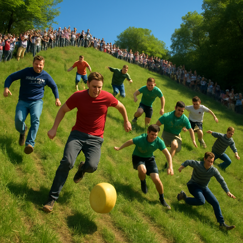 Cheese Rolling Festival - Gloucestershire England - DIY Painting By Numbers Kit