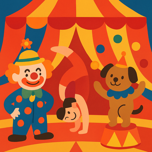 Happy Circus Fun - DIY Painting By Numbers Kit