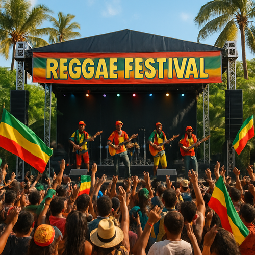Kingston Reggae Festival - Kingston Jamaica - DIY Painting By Numbers Kit
