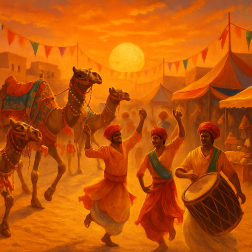 Pushkar Camel Fair - Pushkar India - DIY Painting By Numbers Kit