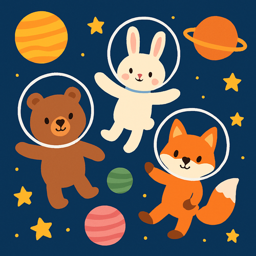 Galactic Animal Voyage - DIY Painting By Numbers Kit