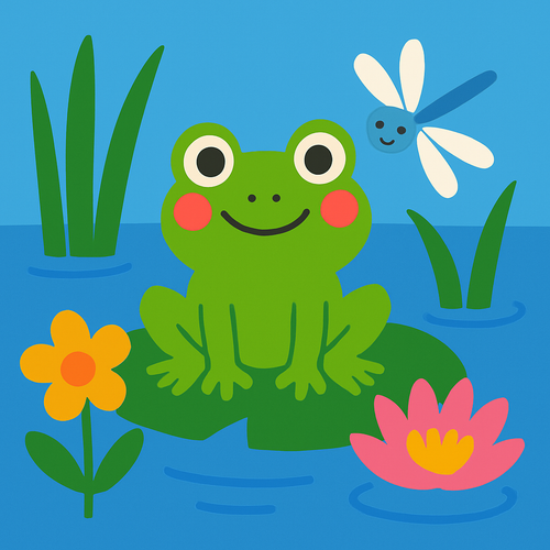 Happy Jungle Frogs - DIY Painting By Numbers Kit