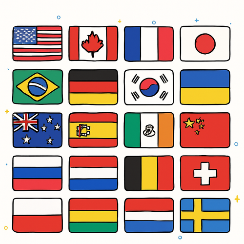 World Flags Exploration - DIY Painting By Numbers Kit