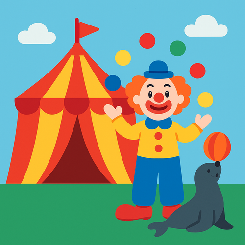 Cheerful Circus Adventure - DIY Painting By Numbers Kit