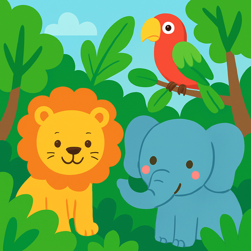 Safari Jungle Adventure - DIY Painting By Numbers Kit