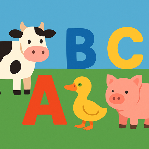 Farmyard Alphabet Adventure - DIY Painting By Numbers Kit