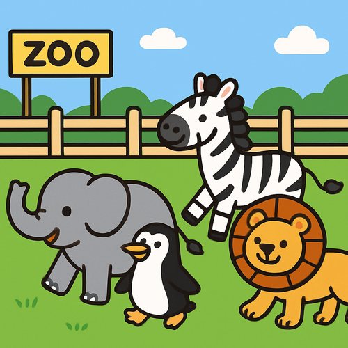 Zoo Parade Adventure - DIY Painting By Numbers Kit