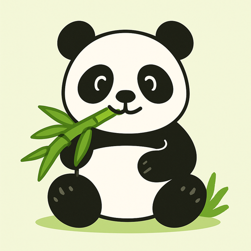 Playful Panda with Bamboo - DIY Painting By Numbers Kit