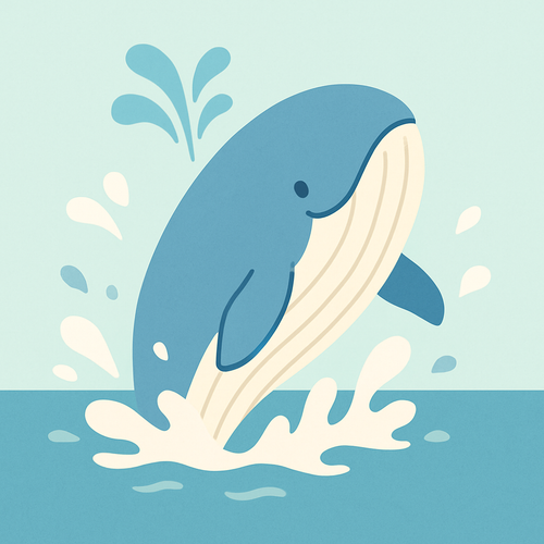 Gentle Giant Whale Splash - DIY Painting By Numbers Kit