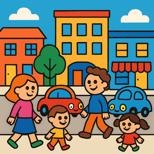 Busy City Street Scene - DIY Painting By Numbers Kit