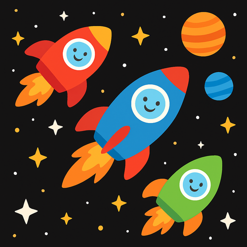 Daring Space Race - DIY Painting By Numbers Kit