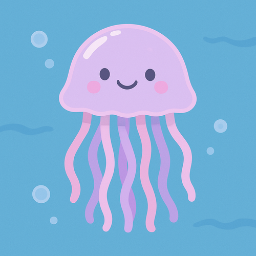 Jolly Jellyfish in the Ocean - DIY Painting By Numbers Kit