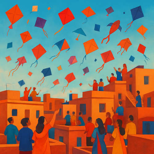 Kite Festival - Gujarat, India - DIY Painting By Numbers Kit