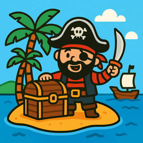 Pirate Adventure Island - DIY Painting By Numbers Kit