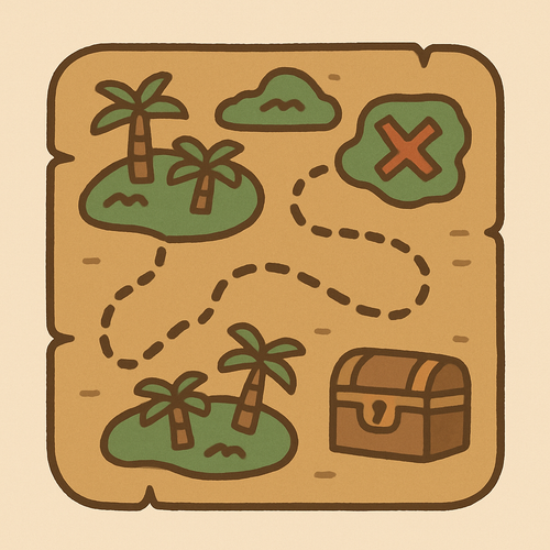 Adventure Time Treasure Map - DIY Painting By Numbers Kit