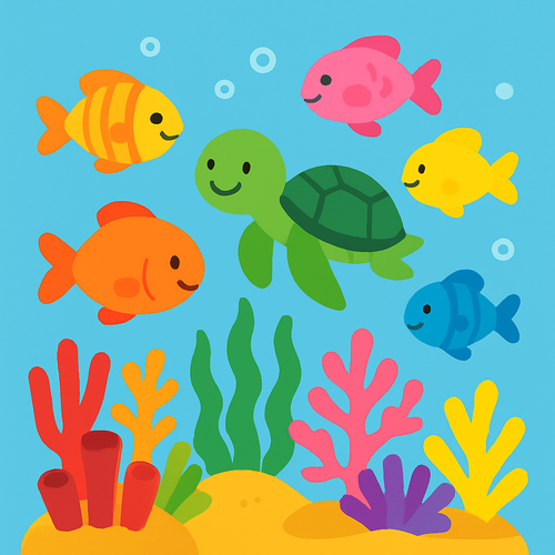 Ocean Coral Reef Scene - DIY Painting By Numbers Kit