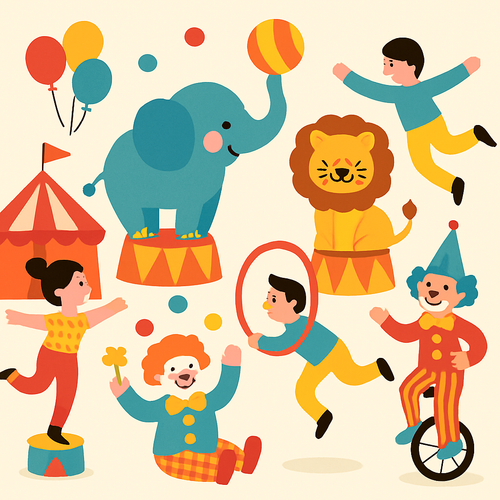 Circus Fun Extravaganza - DIY Painting By Numbers Kit