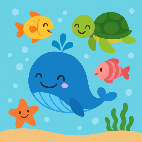 Ocean Friends - DIY Painting By Numbers Kit